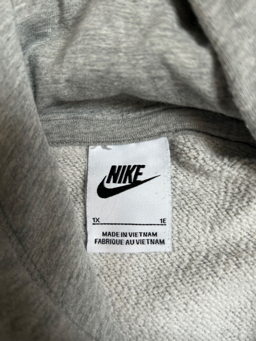 Nike Grey Hoodie 1x Size - Picture 3 of 3